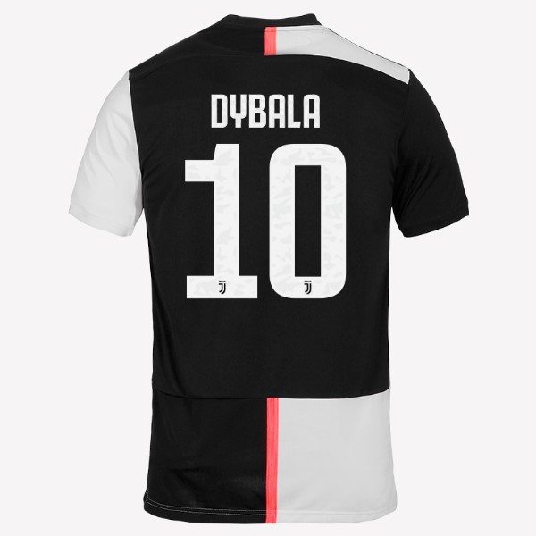 Camiseta Juventus NO.10 Dybala 1ª Kit 2019 2020 Blanco Negro